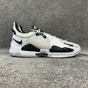 Nike Air PG 5 TB DA7758-100 Mens Size 13 White Basketball Shoes Used No Insoles